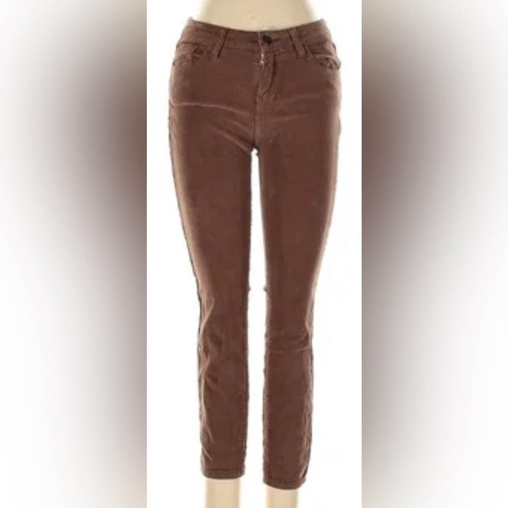Pistola brown mid rise skinny ankle/cropped jeans. Women size 27